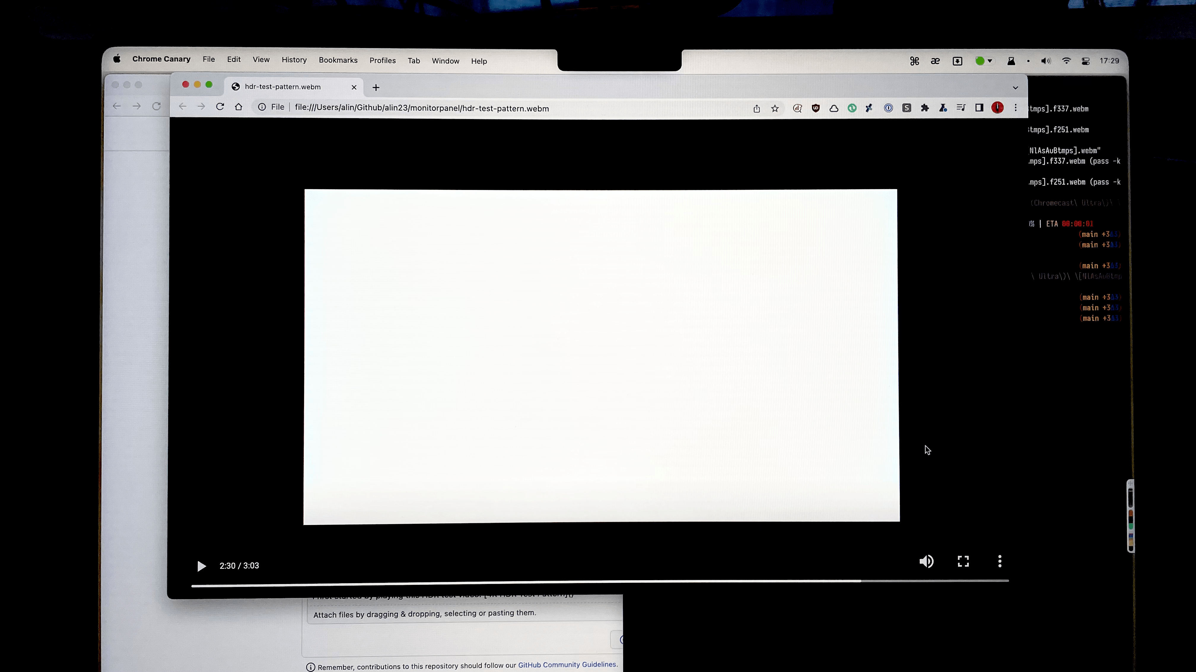 HDR white being whiter than the webpage white